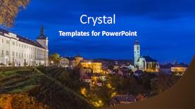  Presentation with kutna hora - Amazing presentation design having old-center-in-town-kutna backdrop and a royal blue colored foreground