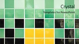  Presentation with black ceramic - PPT theme enhanced with ceramic tiles in yellow green background and a mint green colored foreground