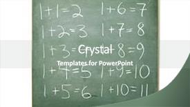  Presentation with math - Presentation theme having old chalkboard with easy math background and a  colored foreground