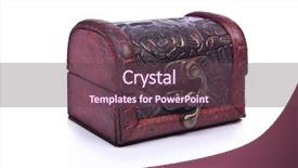  Presentation with treasure gold - Slide set enhanced with old chest isolated background and a tawny brown colored foreground