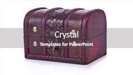  Presentation with treasure gold - Cool new PPT layouts with old chest isolated backdrop and a tawny brown colored foreground