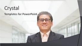  Presentation with modern chinese - Presentation design consisting of old china - portrait of 60s asian chinese background and a white colored foreground