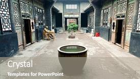  Presentation with vat - Audience pleasing PPT layouts consisting of old china - traditional chinese building a big backdrop and a gray colored foreground