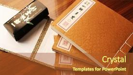  Presentation with old china - Slide set with old chinese book background and a red colored foreground