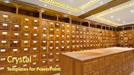  Presentation with chinese medicine - Slide set with old chinese medicine shop background and a tawny brown colored foreground