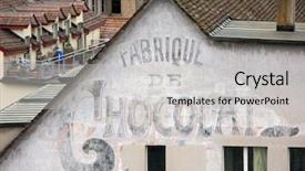  Presentation with switzerland - Theme having old chocolate factory in bern background and a light gray colored foreground