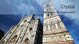  Presentation with renaissance - PPT theme consisting of old church - renaissance cathedral santa maria del background and a  colored foreground