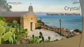  Presentation with church - Presentation theme enhanced with old-church-chiesa-di-san background and a light blue colored foreground