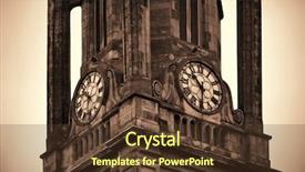  Presentation with old church building - Beautiful PPT theme featuring old church closeup in edinburgh backdrop and a  colored foreground