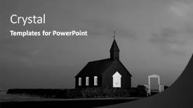 Presentation with old church building - Slides having old-church-in-a-remote background and a gray colored foreground