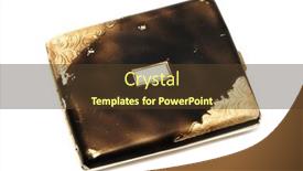  Presentation with case - Amazing theme having old-cigarette-case backdrop and a tawny brown colored foreground