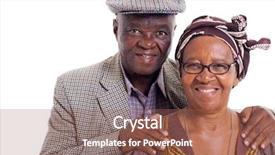  Presentation with old couple - Beautiful slides featuring database concept computer keyboard backdrop and a teal colored foreground