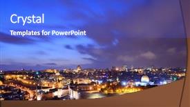  Presentation with jewish - Colorful presentation theme enhanced with old city and temple backdrop and a cobalt blue colored foreground