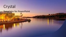  Presentation with colonial - PPT theme having old city and the colonial background and a light blue colored foreground