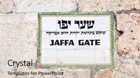  Presentation with sing - Beautiful theme featuring old city jerusalem isreal backdrop and a lemonade colored foreground