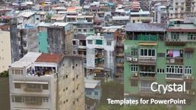  Presentation with macau - Beautiful theme featuring old city of macau surrounding backdrop and a gray colored foreground