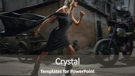  Presentation with sustainable urban policy cities - Presentation theme consisting of old city thailand - woman urban portrait in front background and a dark gray colored foreground