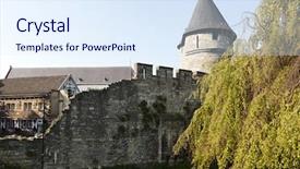  Presentation with wall - Slides featuring old city wall at maastricht background and a  colored foreground