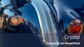  Presentation with classic car - Audience pleasing slides consisting of old-classic-car-reflected backdrop and a ocean colored foreground