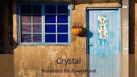  Presentation with chinese traditional - Colorful PPT layouts enhanced with old classic traditional chinese house backdrop and a coral colored foreground