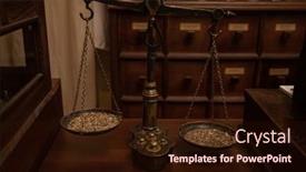  Presentation with 19th century - Presentation featuring old-classic-weight-scale background and a wine colored foreground