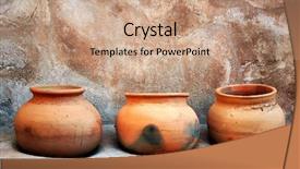  Presentation with clay - Beautiful slides featuring old clay pots backdrop and a coral colored foreground