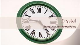  Presentation with church - Slides enhanced with old clock in a church background and a  colored foreground