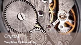  Presentation with mechanism - PPT layouts featuring old clock mechanism with gears background and a gray colored foreground