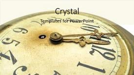  Presentation with vintage clock - Slide deck with old clock vintage background and a  colored foreground