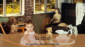  Presentation with grandma - Cool new presentation design with old clothes - adorable baby girl backdrop and a coral colored foreground