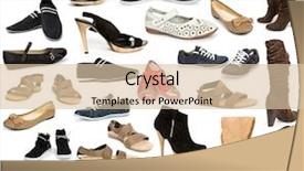  Presentation with shoe insert - PPT layouts with old clothes - collection of shoe background and a lemonade colored foreground