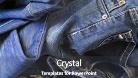  Presentation with old clothes - Presentation featuring old clothes - folded new blue jeans background and a dark gray colored foreground