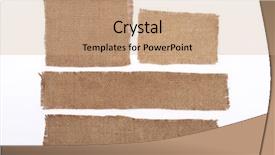  Presentation with old clothes - Presentation theme consisting of old clothes - sackcloth materials background and a coral colored foreground