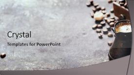  Presentation with dark old fashioned - Cool new PPT layouts with old coffee pot and mill backdrop and a light gray colored foreground