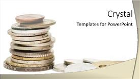  Presentation with old big bike on white - PPT layouts with old coins isolated on white background and a white colored foreground