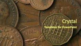  Presentation with united kingdom - Amazing presentation theme having old coins of the united backdrop and a tawny brown colored foreground