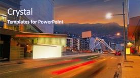  Presentation with commercial - Amazing presentation having old commercials - andorra la vella commercial area backdrop and a ocean colored foreground