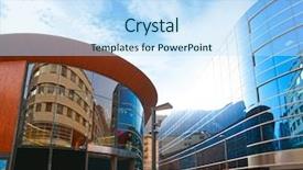  Presentation with recycling commercial - Presentation having old commercials - andorra la vella commercial area background and a  colored foreground