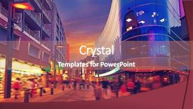  Presentation with commercial - Presentation theme consisting of old commercials - andorra la vella commercial area background and a  colored foreground