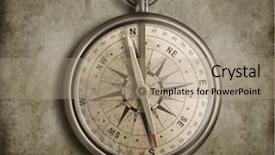  Presentation with old age - Presentation theme with old compass over vintage background background and a coral colored foreground
