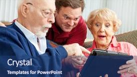  Presentation with new parents nurse - Slides enhanced with old computer - adult son enjoys showing his background and a ocean colored foreground