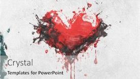  Presentation with graffiti - Presentation theme having old-concrete-wall-graffiti-heart background and a white colored foreground