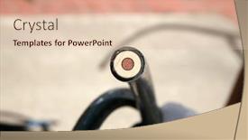  Presentation with industrial plastic - PPT theme having old-copper-cables background and a lemonade colored foreground