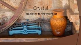  Presentation with old farm - Slides enhanced with old-country-farm-moravska-nova background and a coral colored foreground