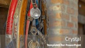  Presentation with old farm - Slide set having old-country-farm-moravska-nova background and a violet colored foreground