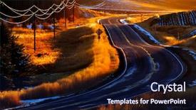  Presentation with old telephone - Amazing PPT theme having turns and curves telephone backdrop and a light gray colored foreground