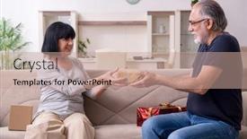  Presentation with old couple - Cool new PPT layouts with old-couple-doing-the-online backdrop and a coral colored foreground