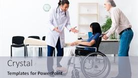  Presentation with old couple - Theme enhanced with old-couple-visiting-young-male background and a light gray colored foreground