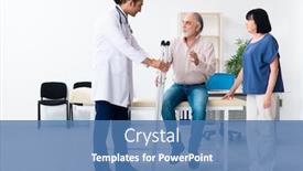  Presentation with old couple - Colorful PPT layouts enhanced with old-couple-visiting-young-male backdrop and a teal colored foreground