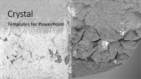  Presentation with material concrete - Presentation theme consisting of cracks building - old cracked paint background and a light gray colored foreground